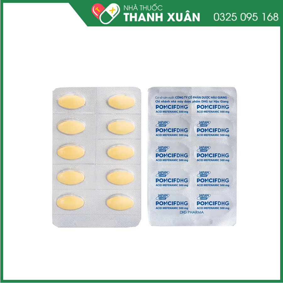 PoncifDHG thuốc giảm đau, hạ sốt, kháng viêm